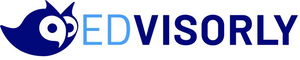 Logo depicting a stylized blue owl followed by the text "EDVISORLY" in bold letters.