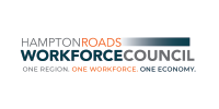 Logo of the Hampton Roads Workforce Council with the tagline: "One Region. One Workforce. One Economy.