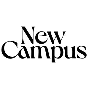 Black text on a white background reads "New Campus" in a bold serif font.
