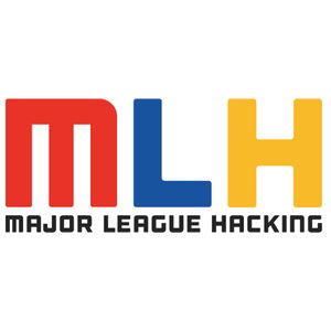 MLH logo with the letters "MLH" in red, blue, and yellow, and "Major League Hacking" written below in black.
