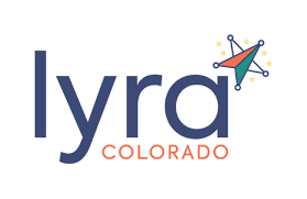 Logo reading "Lyra Colorado" with a stylized geometric star design.