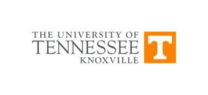 University of Tennessee Knoxville logo, featuring the name in gray text with an orange square containing a white "T" on the right side.