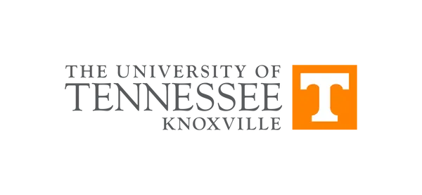 University of Tennessee Knoxville logo, featuring the name in gray text with an orange square containing a white 