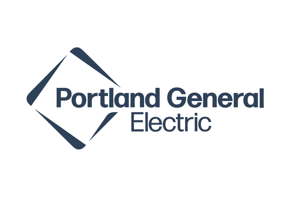 Logo of Portland General Electric with stylized diamond and the company name in blue text.