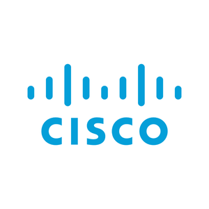Cisco logo with stylized, blue, vertical bars representing a bridge above the lowercase word "cisco.