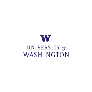 University of Washington logo featuring a purple "W" above the text "UNIVERSITY of WASHINGTON" on a white background.
